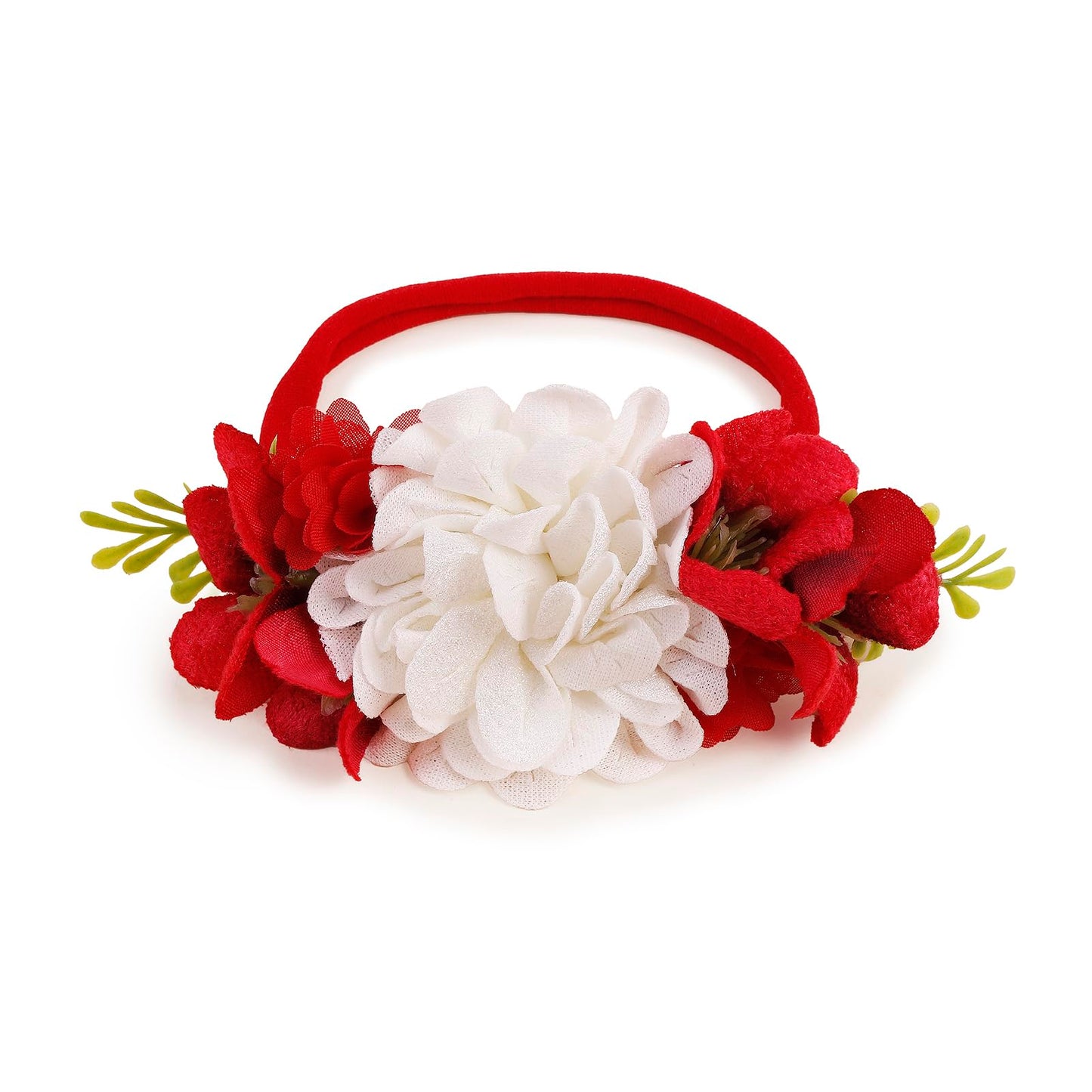 Nuwajp Baby Girl Flower Headband 6 Pcs Elastic Hairbands Handmade Nylon Bows Headbands Chic Floral Hair Accessories Kids Gifts F