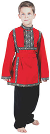 Valada Russian Heritage Boys Costume Dress Traditional Outfit Wear, Red 9-12