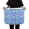 Large Round Storage Basket - Colorful Mermaid Canvas Coating Organizer Bin Toy Storage Bin For Laundry Hamper,Toy Bins,Gift Bask