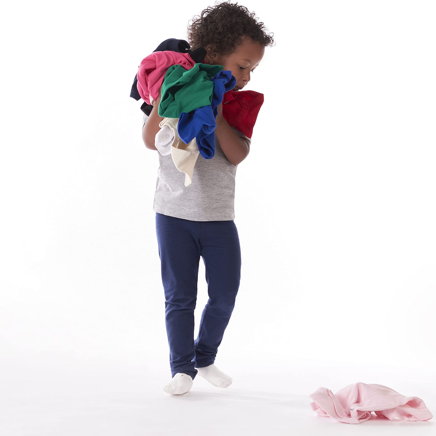 Gerber Baby Toddler 5-Pack Solid Short Sleeve T-Shirts Jersey 160 Gsm, Heather Grey, 2T