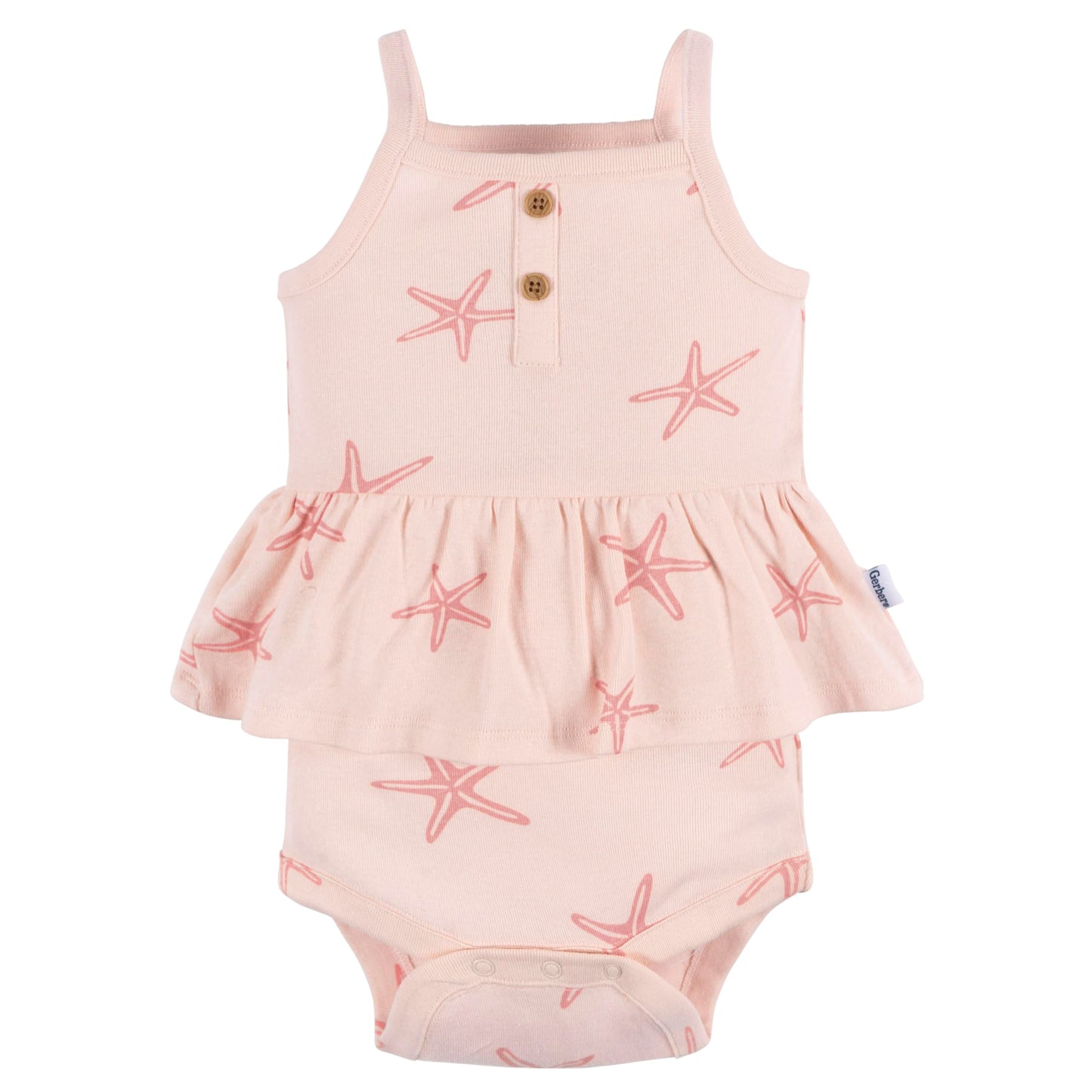 Gerber Baby Girl'S Multi-Pack Sleeveless Onesies Bodysuit, Starfish