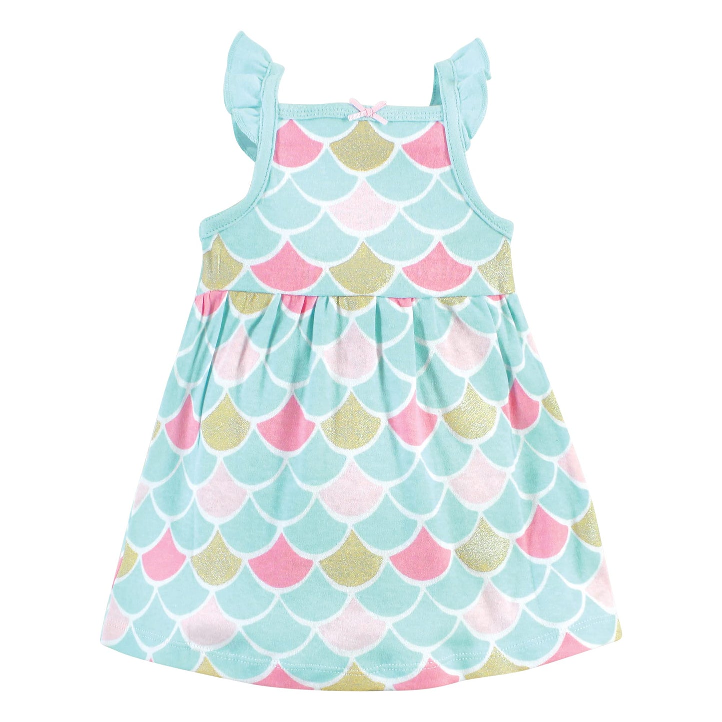 Hudson Baby Baby Girls Hudson Cotton Dresses, Mermaid Princess, 0-3 Months Casual Dress, Mermaid Princess, 3 Months Us