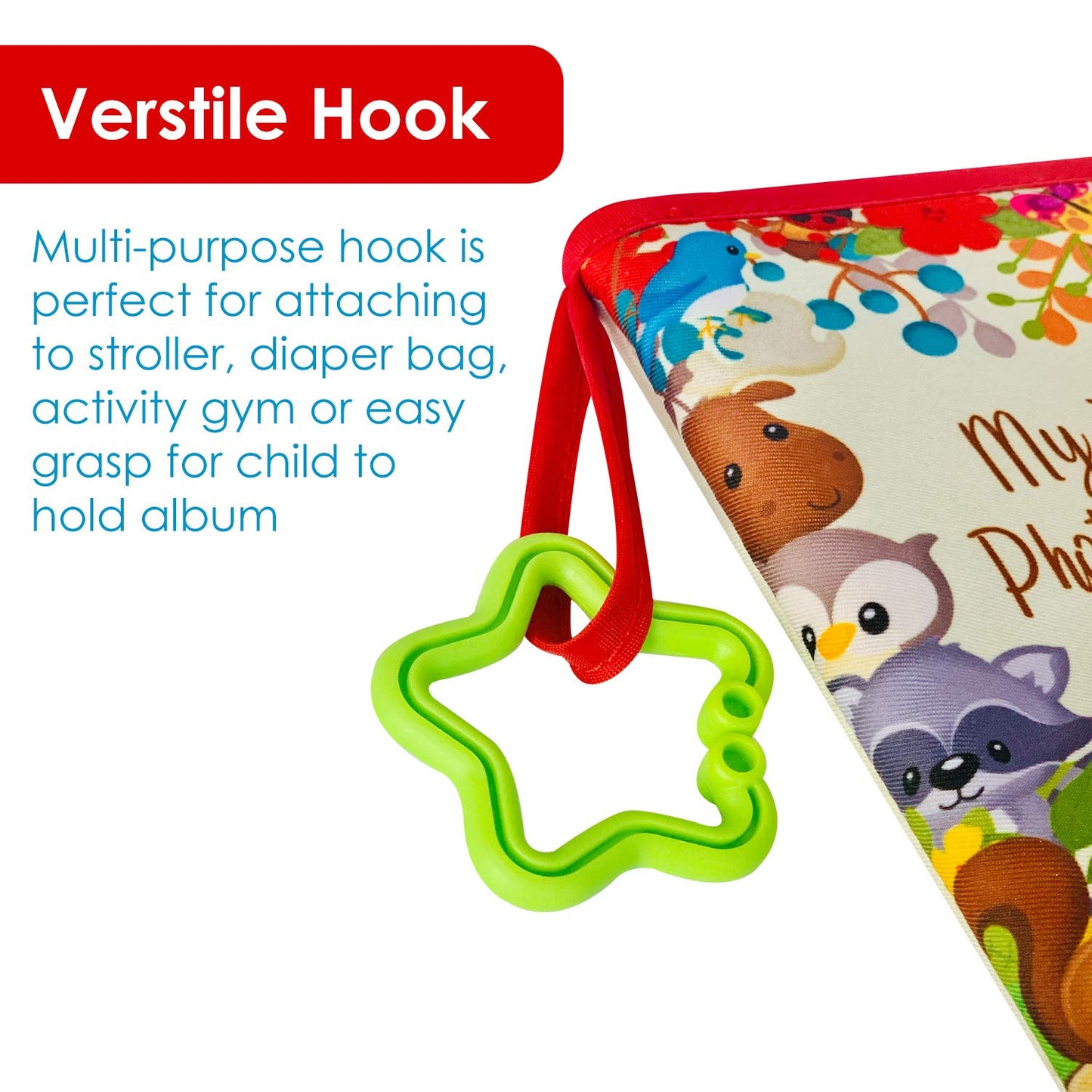 Toddlebee Baby Photo Album - Soft Baby Book First Year Baby Photo Book | My First Book Of Photos With Woodland Animals - Baby Al