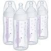 Nuk Smooth Flow Pro Anti Colic Baby Bottle - Easy To Assemble And Clean & Reduces Newborn Spit-Up & Gas, 10Oz, 4-Pack, Girl