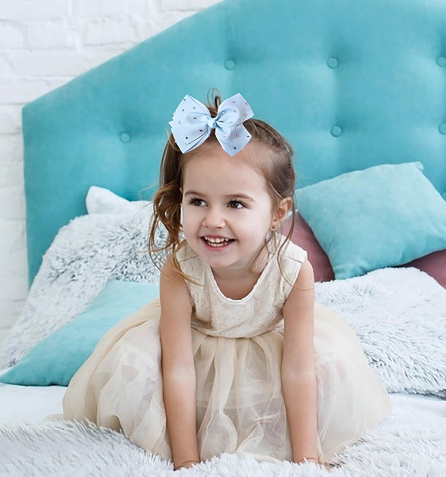 18 Pcs 5 Inch Rainbow Grosgrain Ribbon Hair Bows & Clips For Girls, Toddlers, Kids, And Teens