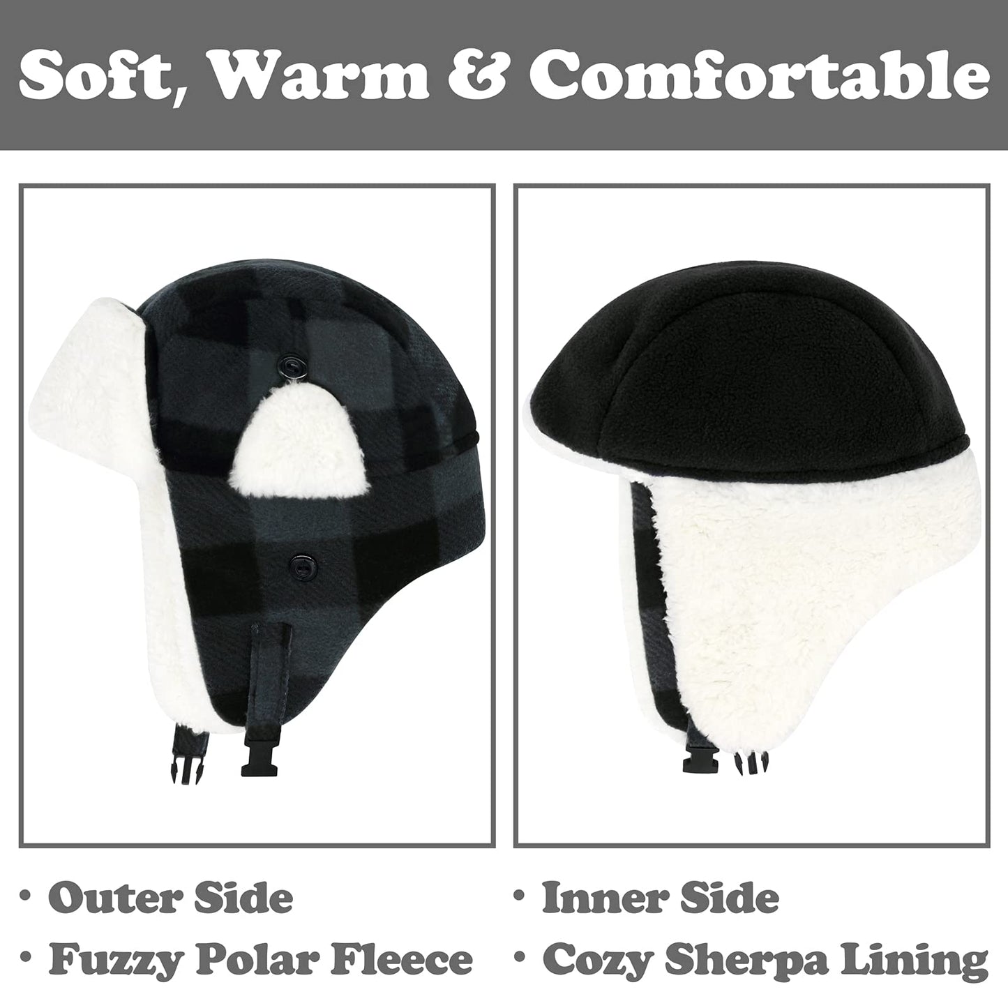 Sherpa Baby Hats - Winter Beanies For Boys & Girls