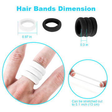 Qarwayoc Small Girls Hair Ties, Baby Toddler Hair Bands, Cotton Kids Hair Ponytail Holders No Damage And Mini Baby Elastic Holde