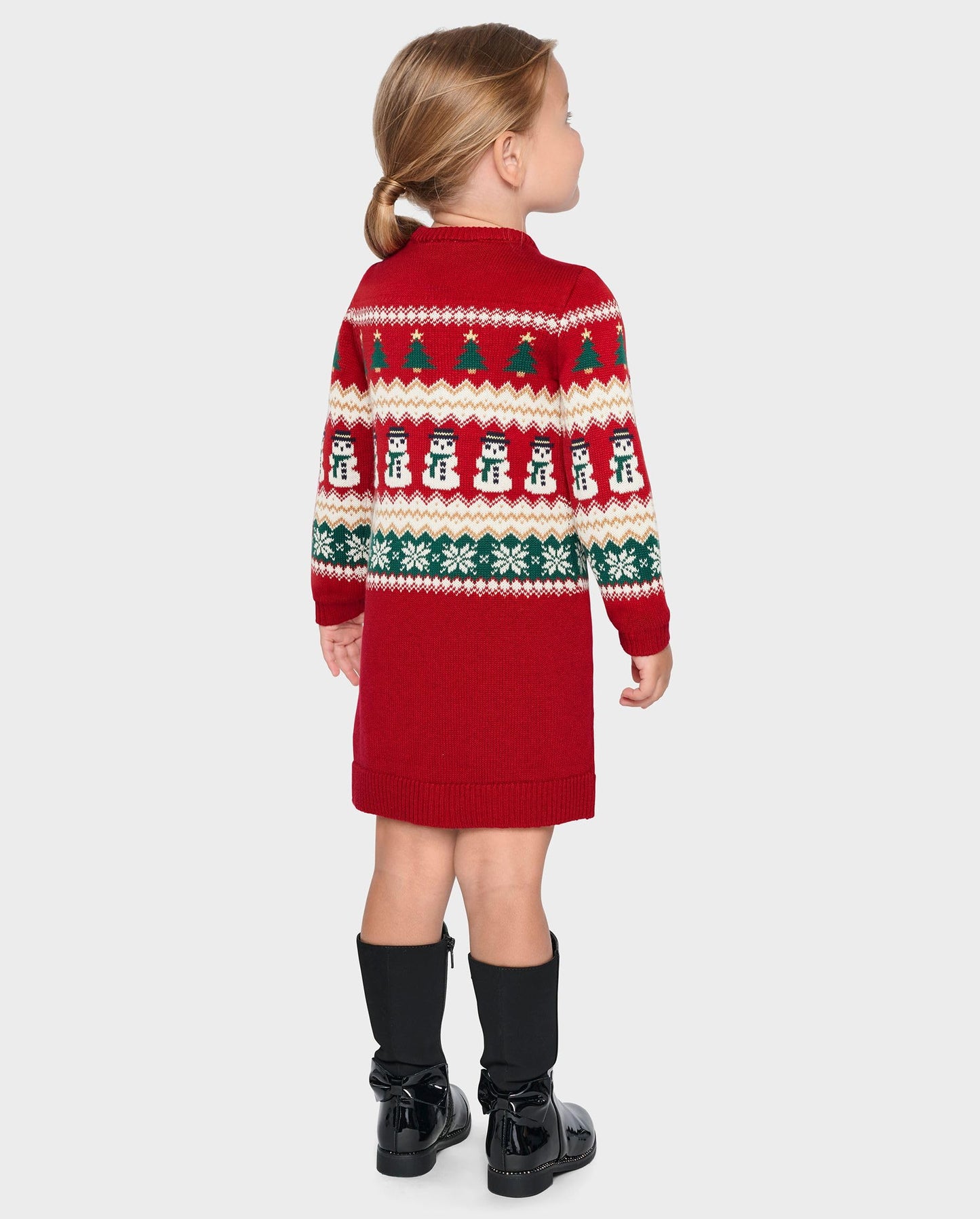 The Children'S Place,Baby-Girls,And Toddler Long Sleeve Sweater Dress,Classic Red Fairisle,4 Years