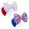 Lanmerry Hairband - 2Pcs 6 Inches Baby Girl Bows Headbands With American Flag And Stars, One Size Fit All, Wonderful Gift For 4T