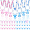 72 Baby Shower Pacifiers Necklace, Acrylic Pacifier Necklace, Pacifier Necklace For Baby Shower Boys Girls Party Favors Charm/Ge