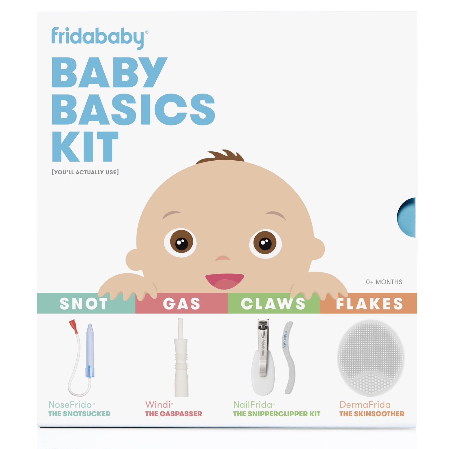 Frida Baby Baby Basics Kitincludes Nosefrida, Nailfrida, Windi, Dermafrida + Silicone Carry Case