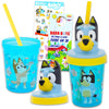 Bluey Sippy Cup Set For Kids - Bluey Drinking Cups Bundle With 2 Bluey Leak-Proof, Bpa-Free Sippy Cups With Lid And Straw Plus S