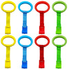 Codree 8Pcs 4 Colors Baby Playpen Pull Up Rings- Baby Crib Pull Up Rings- Baby Walking Exercises Assistant Rings- Baby Bed Stand