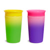 Munchkin Miracle 360 Sippy Cup For Toddlers, Color Changes With Cold Drinks, 9 Ounce, 2 Pack, Pink/Yellow
