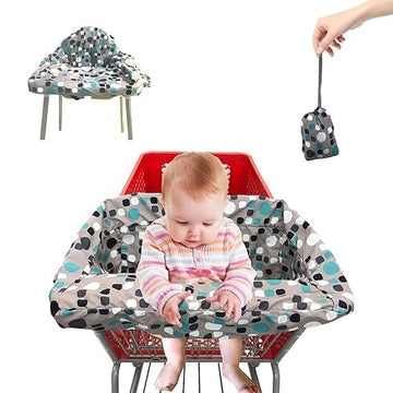 Pozico Shopping Cart Cover For Baby Or High Chair Cover,Baby Shopping Cart Cover Machine Washable/Free Portable Cloth Bag-Bluepo