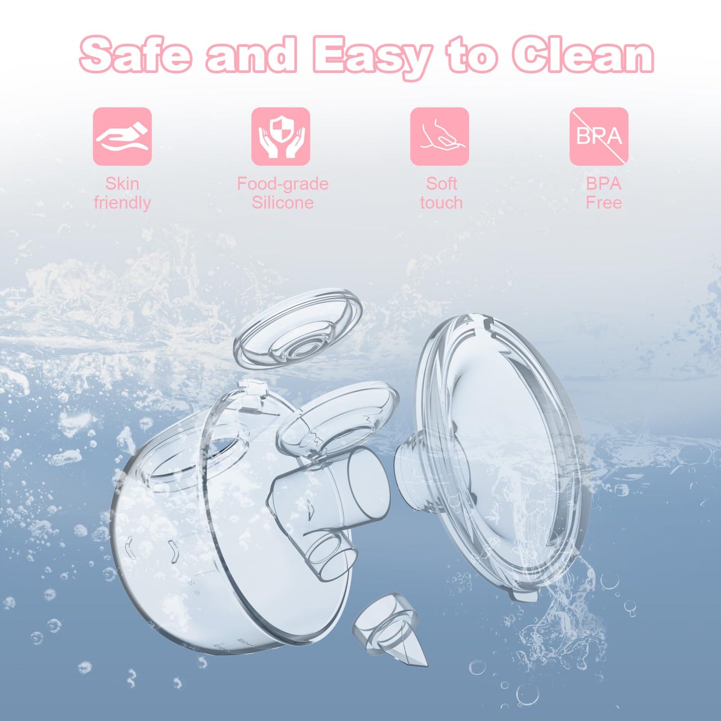 Nonlet Hands Free Breast Pump, Wearable Breastfeeding Pump 3 Modes & 9 Levels, Low Noise Electric Portable Breast Pumps With Led