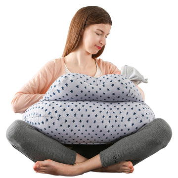 Battop Nursing Pillow For Breastfeeding, Plus Size Breastfeeding Pillows For More Support,With Adjustable Waist Strap And Remova
