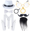 Beelittle 1920S Boys 52Cm Fedora Hat Suspenders Bow Tie Set Adjustable Y Back