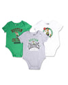 Ultra Game Unisex Baby 3-Pack Short-Sleeve Onesies, Assorted, 0-3M