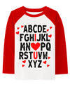 Toddler Valentines Day Tshirts Boys I Love You Shirt Holiday Raglan Sleeve Kids Love Heart Tees 5T