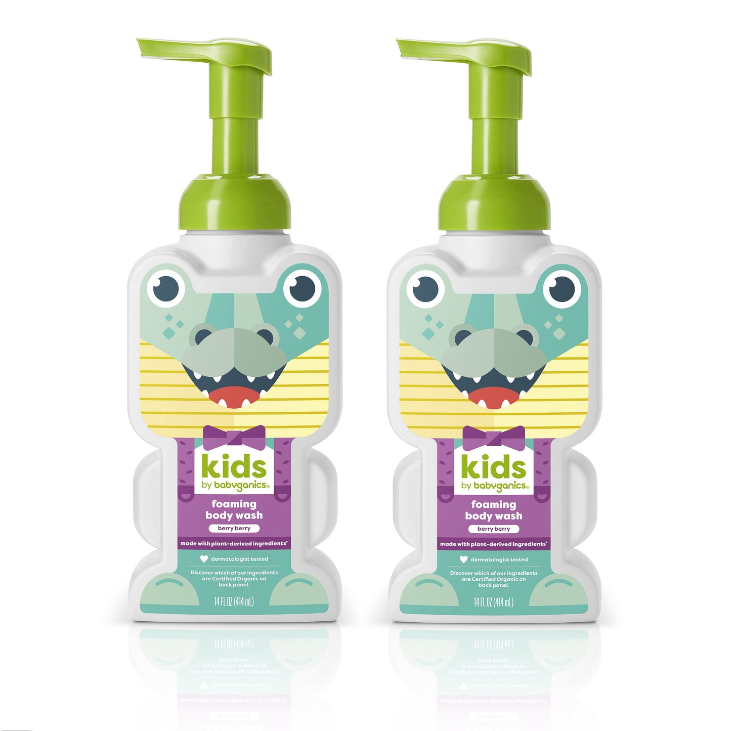 Babyganics Foaming Body Wash, Berry Berry, Tear-Free, 14 Fl Oz (Pack of 2)