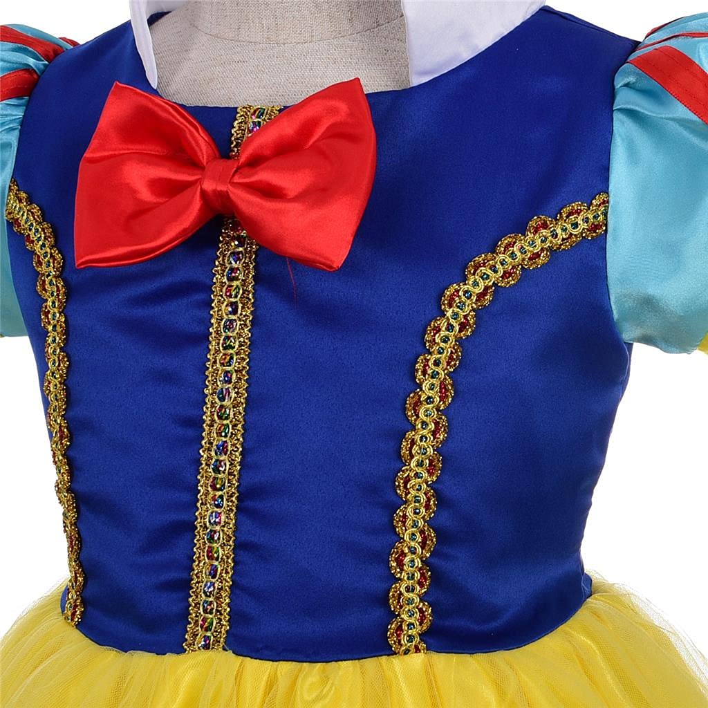 Dressy Daisy Toddler Little Girls' Princess Costume With Accessories Fancy Dresses Up Halloween Party With Gold Threads Size 4T