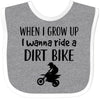 Inktastic Motocross Dirt Biking Future Dirt Biker Baby Bib Heather And White 38A26