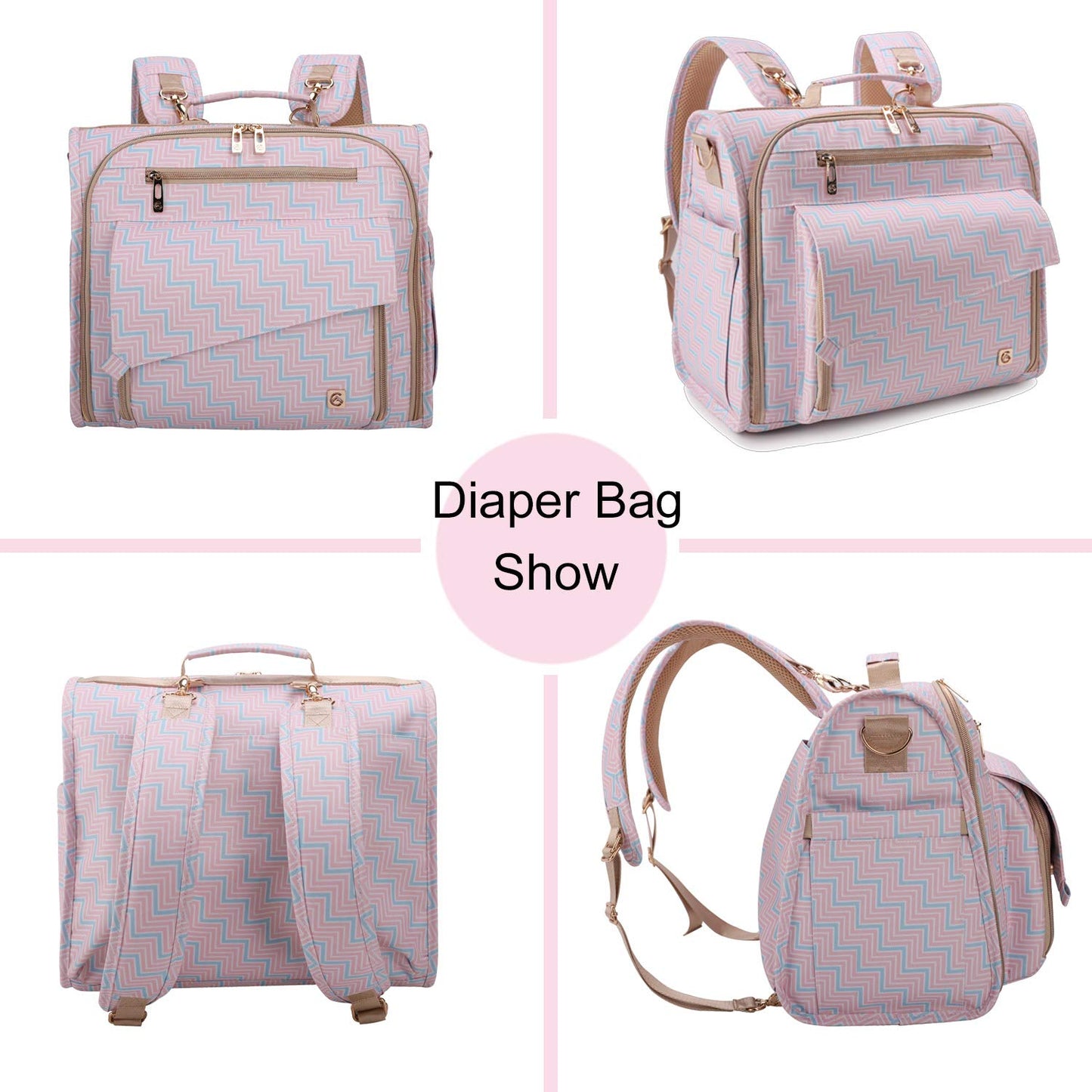 Allcamp Outdoor Gear Diaper Bag Backpack Large,Multi-Function Multi-Pocket Support Baby Stroller, Converted Into A Tote Bag,Mach