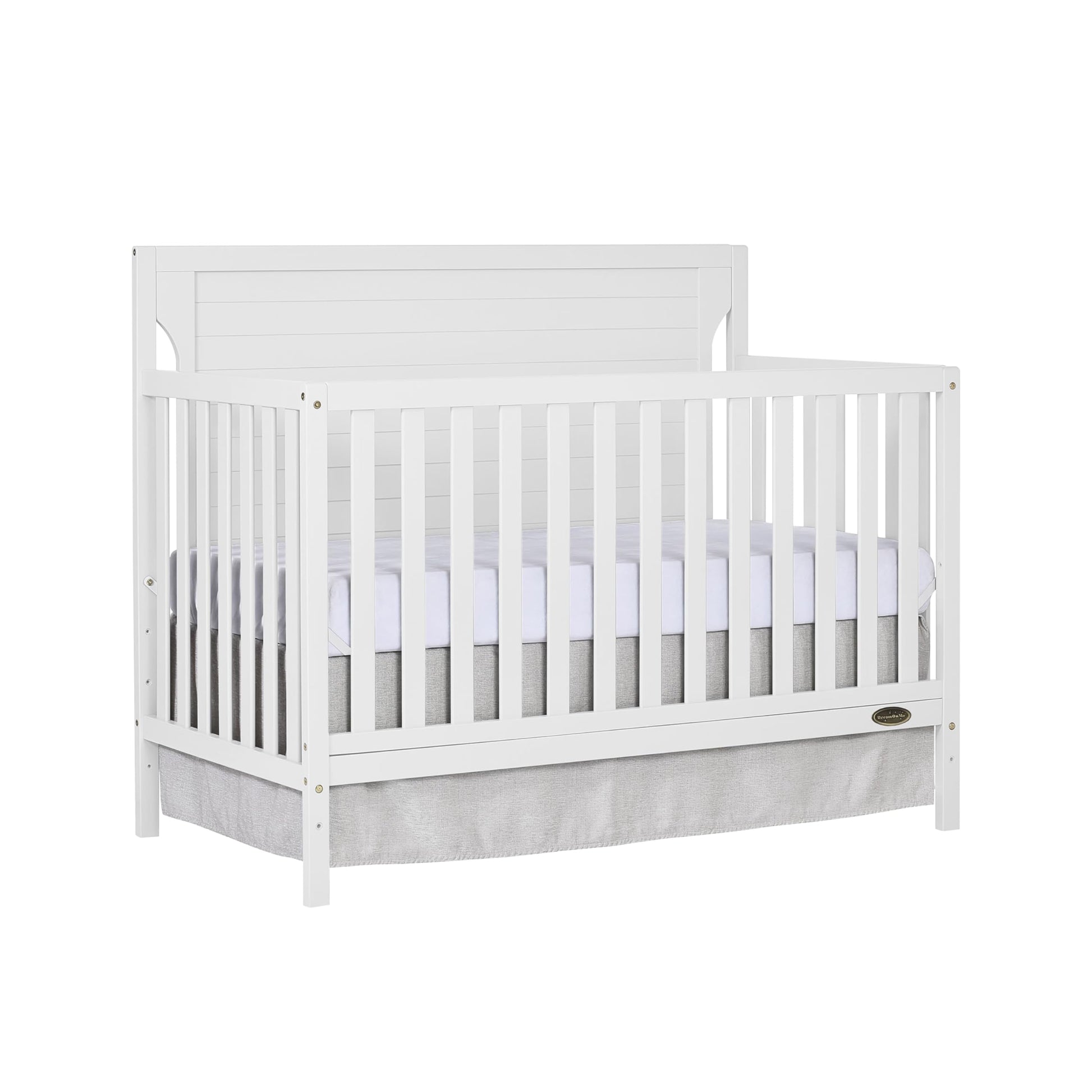 Dream On Me Cape Cod 5-In-1 Convertible Crib In White, Greenguard Gold Certified, 55X30X44.5 Inch (Pack Of 1)