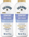 Gold Bond Ultimate Comfort Body Powder 10 Oz. (Pack Of 2), Talc-Free Formula With Aloe & Chamomile