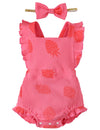 Fullfamous Newborn Baby Girl Clothes Outfits Romper Spring Summer Clothing Onesie Bodysuit Jumpsuit Ropa De Bebe Nia Pink Strawb