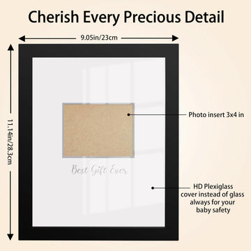 Hamuiers Sonogram Signature Frame Guest Book, Ultrasound Picture Keepsake Frame, Baby Shower Guest Book Alternatives, Gender Neu