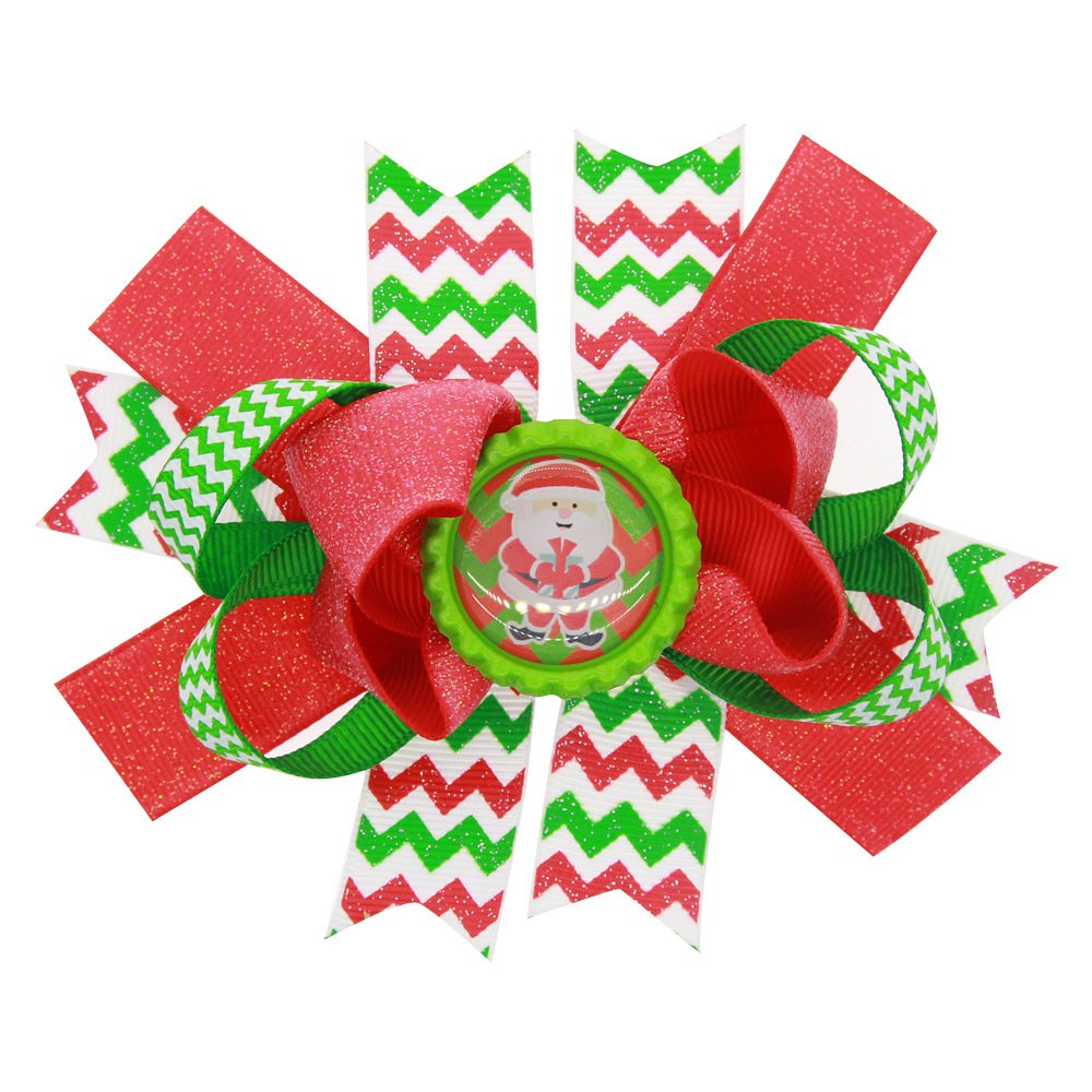 Himine 9Pcs Halloween Christmas Cartoon Bowknot Hairpin Accessories For Girls (Christmas-Set2)