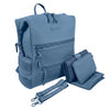 BUNSO Neoprene Diaper Bag - minimalist, water-resistant backpack with pouch, changing pad, and stroller straps. Lightweight unis