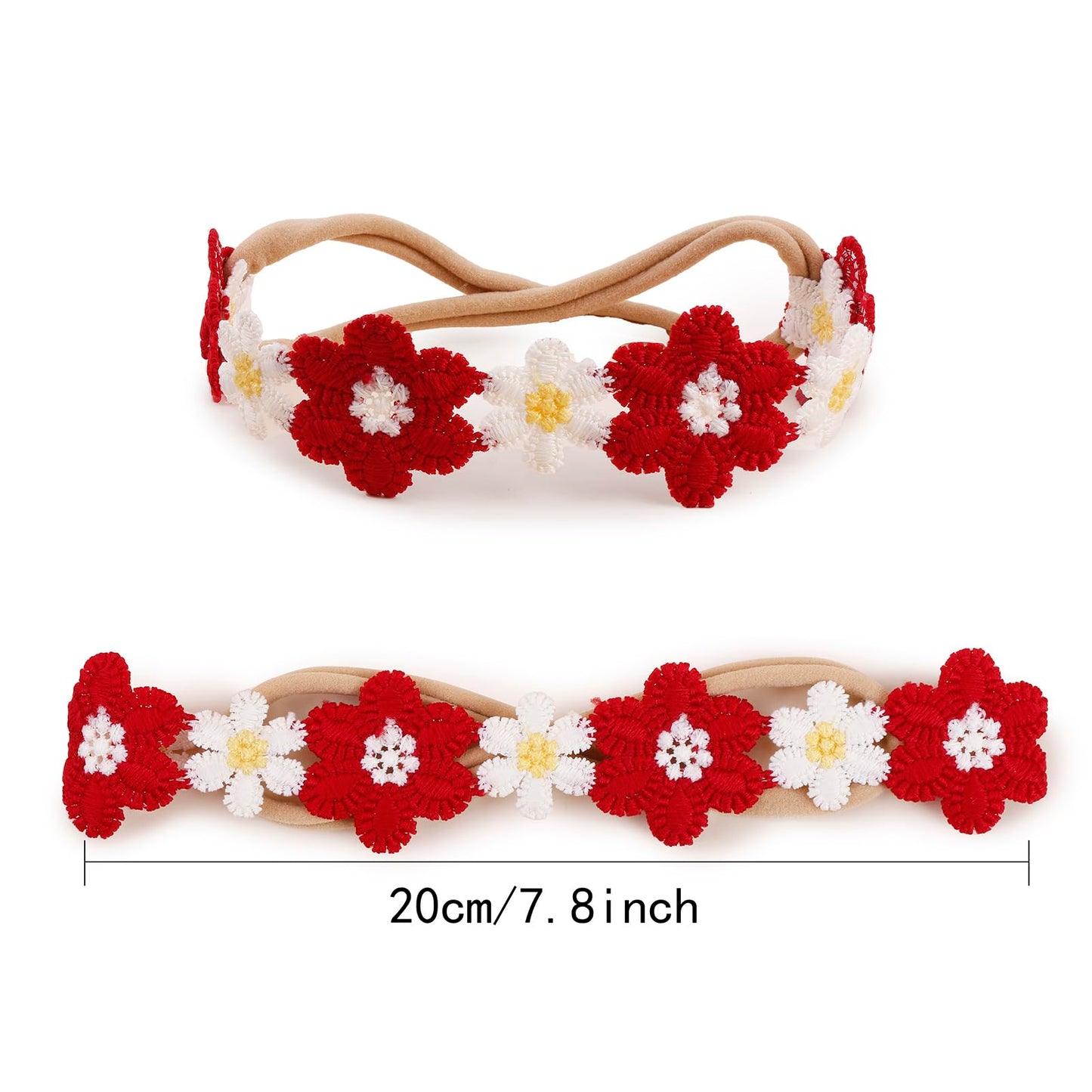 Bfnaagirl New Model Baby Girl Nylon Headbands Nylon Flower Elastic Hairbands 3Pcs Hair Accessories Gift For Newborn Infant Toddl