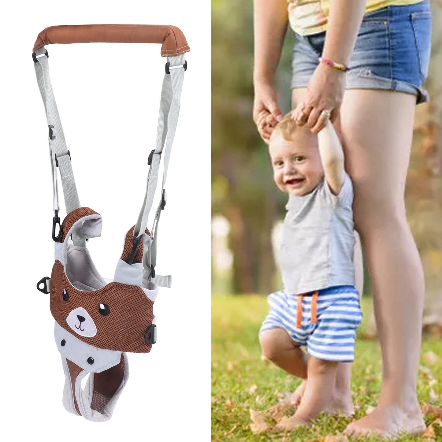 Baby Walkers, Handheld Kids Walker Helper, Baby Walking Helper Hand Baby Walking Harnesses With Detachable Crotch 4 Wearing Ways