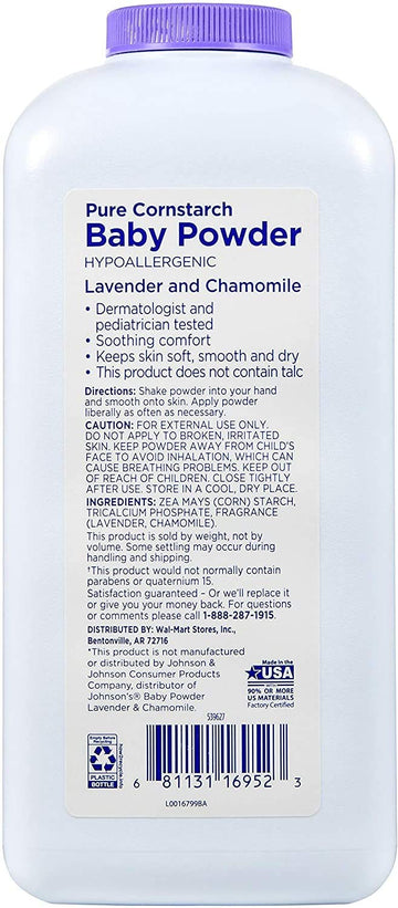 Pure Cornstarch Baby Powder With Lavender And Chamomile (2 Pack)