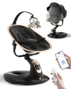 Baby Swing for Infants to Toddler, Electric Baby Swing with Sturdy Shield-Shaped Base, 180 Rotation Portable Infant Swing with 5