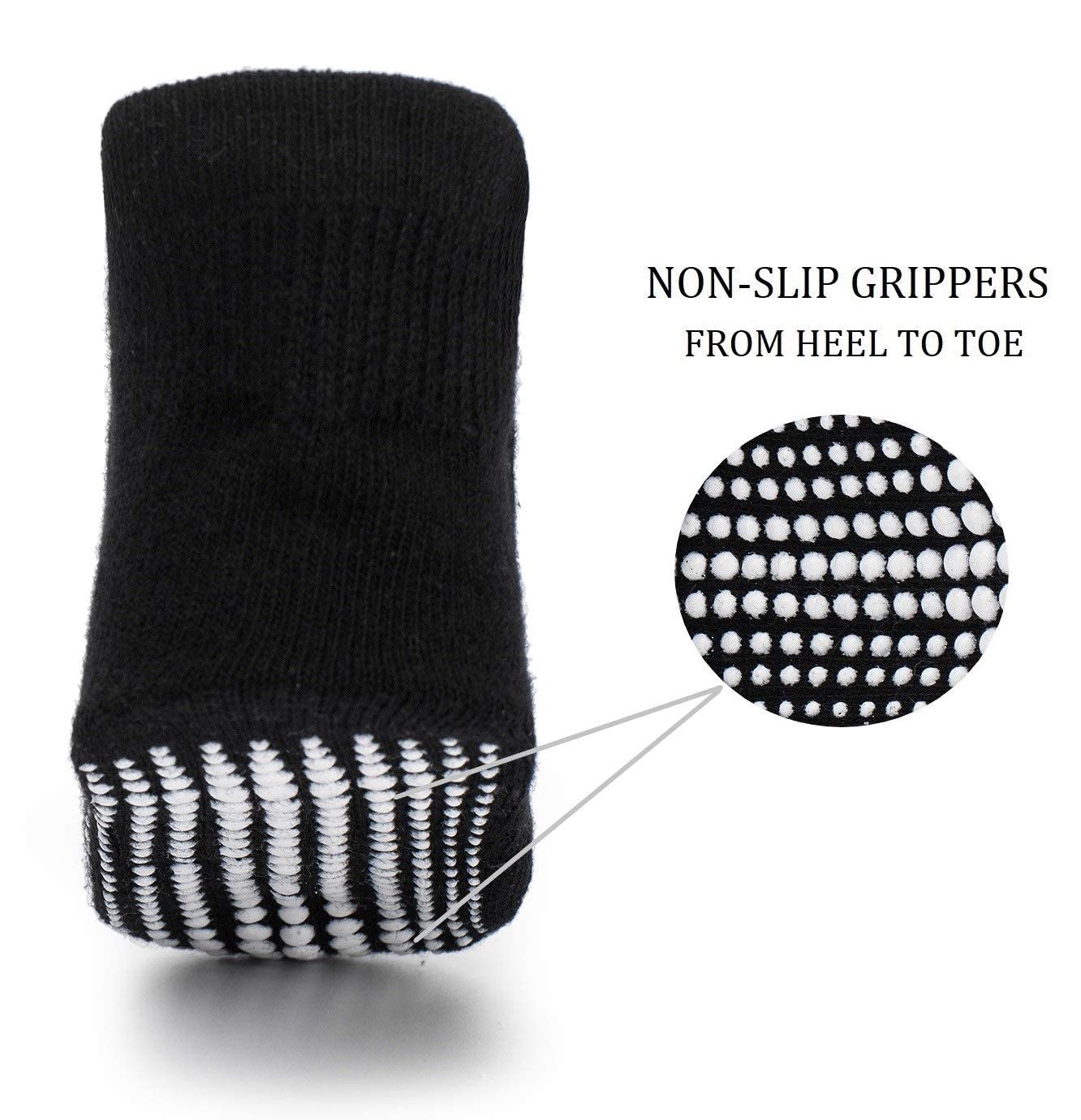 Zaples Baby Non Slip Grip Ankle Socks With Non Skid Soles For Infants Toddlers Kids Boys Girls, Assorted 9 Pack, 12-36 Months