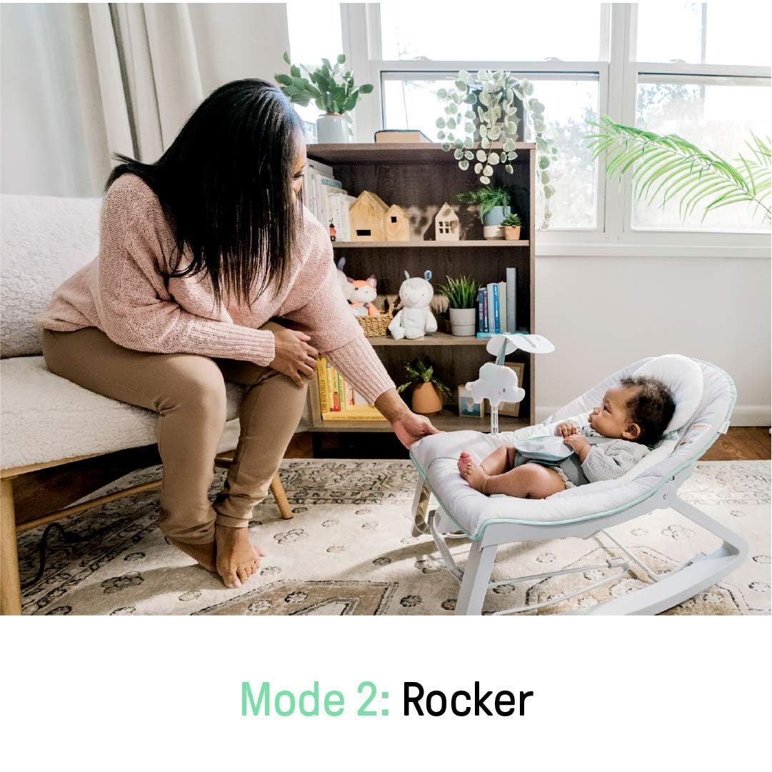 Ingenuity Keep Cozy 3-In-1 Grow With Me Vibrating Baby Bouncer, Seat & Infant To Toddler Rocker, Vibrations & -Toy Bar, 0-30 Mon