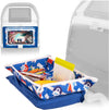 Lusso Gear Airplane Tray Table Cover - Organize Kids Travel Essentials - Snack & Toy Pockets for Airplane Toys for Toddlers 1-3