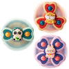 Tohibee 3Pcs Animal Suction Cup Spinner Toys For 1 2 Year Old Boys Spinning Toys Baby Toys 12-18 Months Sensory Toys For Toddler