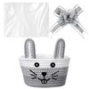 Zopeal Woven Easter Baskets with Gift Bags and Ribbons Empty Bunny Basket with Ears for Gift Wrapping Egg Hunt Storage Cute East