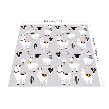 Baby Splat Mat For Under High Chair, 51 X 51 Inch Splash Mat, Waterproof And Washable Spill Mat, Anti-Slip Floor Protector