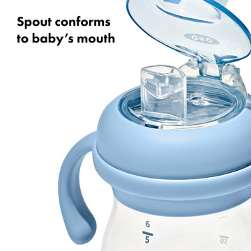 Oxo Tot Transitions Soft Spout Sippy Cup With Removable Handles - 6 Oz. - Dusk