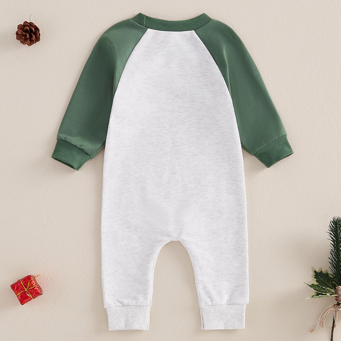 Fybitbo Infant Baby Boy Girl Clothing Its A Beaut Clark Jumpsuit Romper Newborn First Christmas Outfit One Piece Clothes (Green-