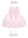 T.F. Taffy Baby Girl Newborn Pink Embroidered Princess Dress Gown 6 Piece Deluxe Set 0-3 Months