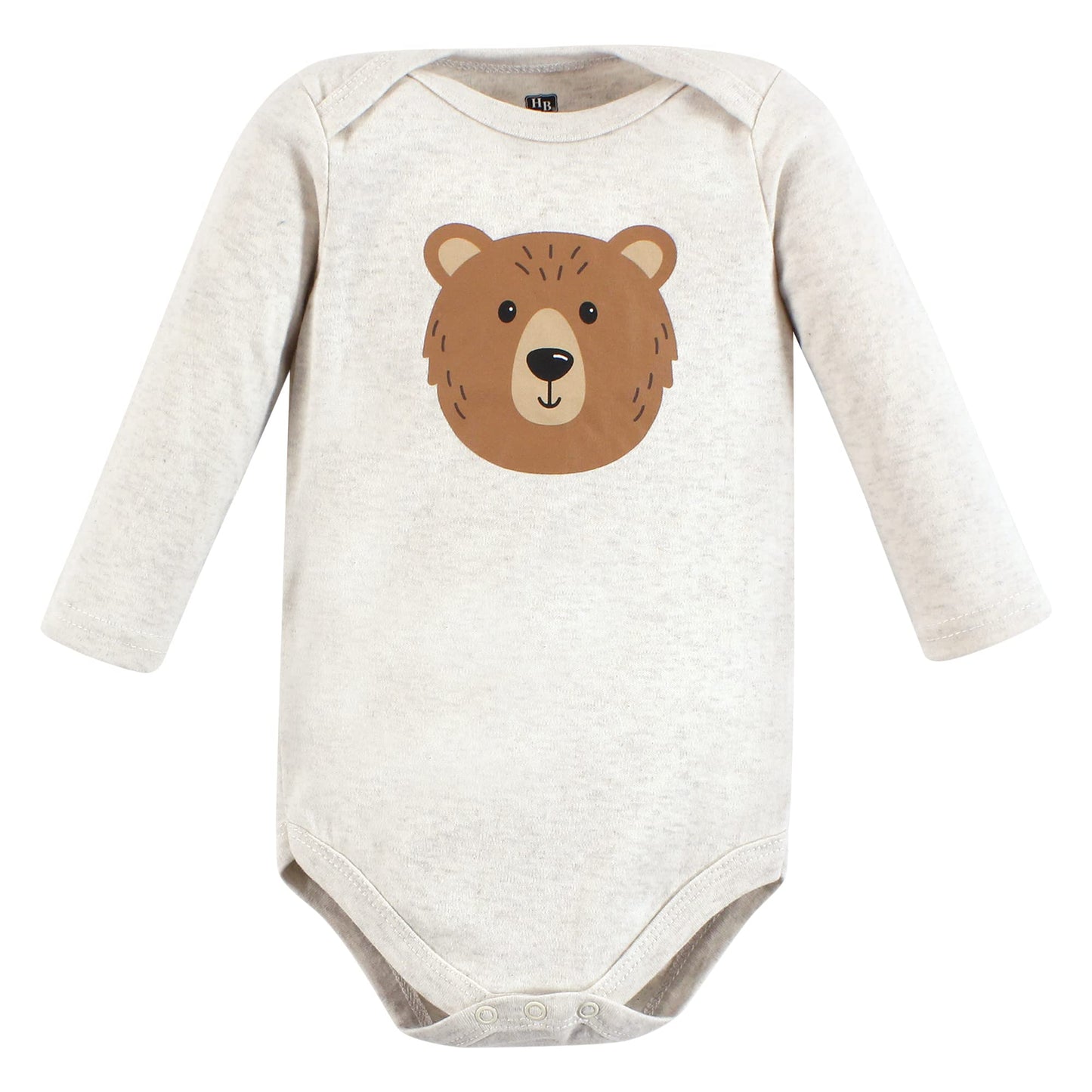 Hudson Baby Unisex Baby Cotton Long-Sleeve Bodysuits, Brown Bear 7-Pack, 6-9 Months
