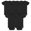 Gerber Baby 5-Pack Solid Onesies Bodysuits, Black, 3-6 Months