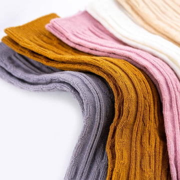 Zumou Toddler Knee High Socks 8 Pairs Baby Little Girls Cable Knit Cotton Stockings 0-5T (0-12 Months, Assorted 8-Pack)